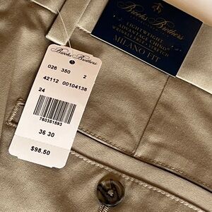 Classic Men's Khaki Tan Pants Brooks Brothers NWT